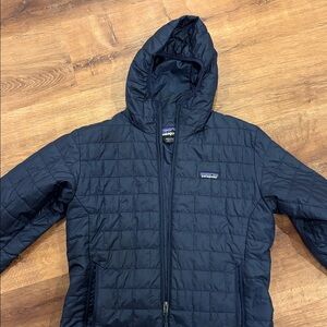 Patagonia Dark Blue Quilted Hooded Jacket